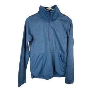 Columbia womens XS baby blue mock neck half zip athletic jacket pullover popover